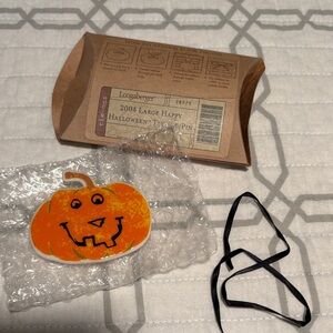 Longaberger Happy Pumpkin Decoration - Bright Orange